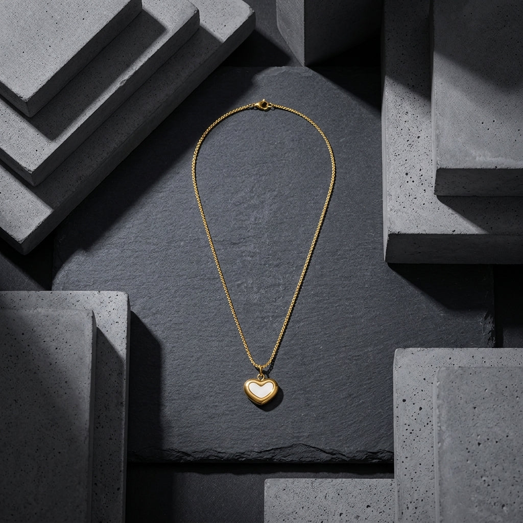 White Heart Pendant GLITZORA