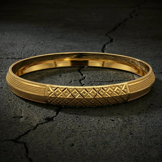 Matrix 22kt Gold plated mens Kada GLITZORA