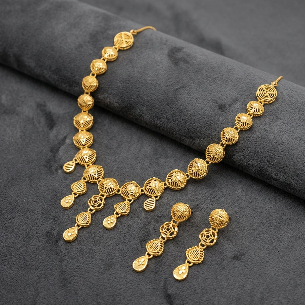 Rina Turkish Necklace | 22kt gold plated GLITZORA