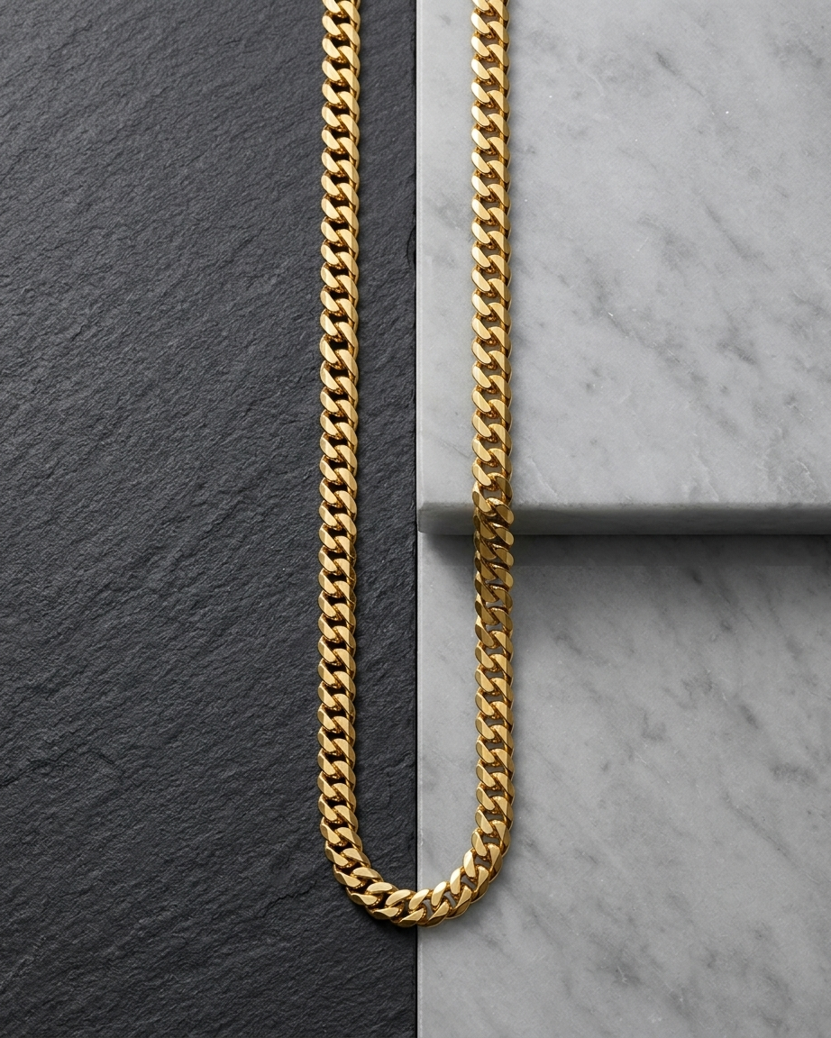 Crub Gold Plated Chain GLITZORA