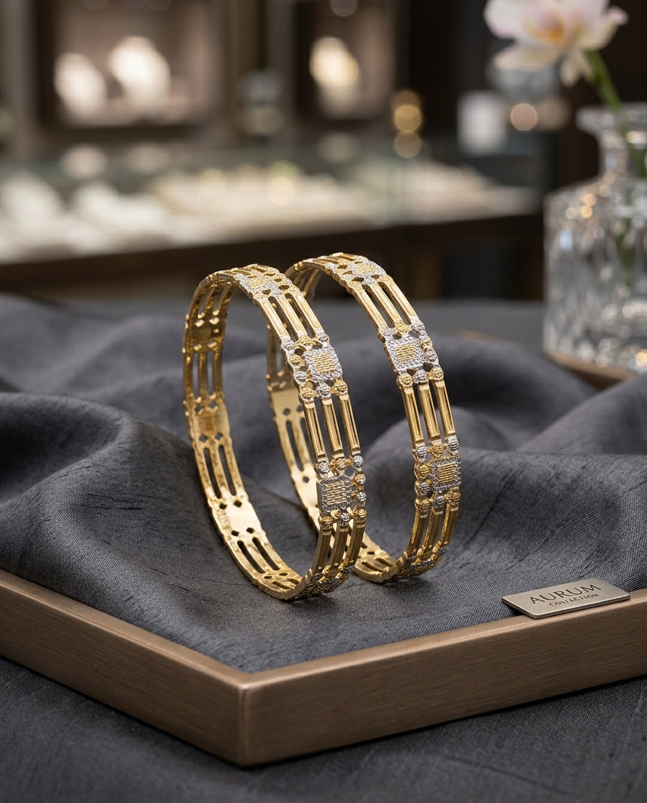 Anaya Bangles | 22kt gold plated GLITZORA