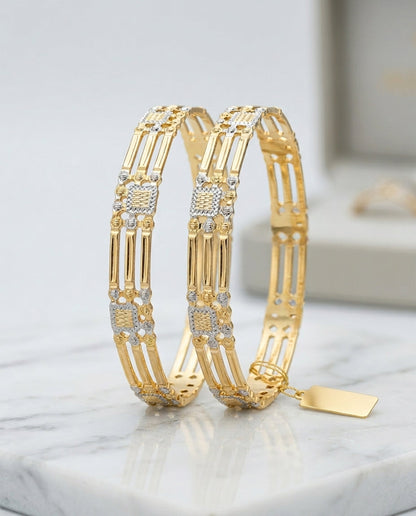Anaya Bangles | 22kt gold plated GLITZORA