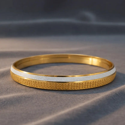 Apex Double Tone Kada | 22kt Gold Plated GLITZORA