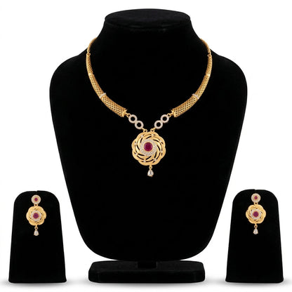 Apex Gold plated Necklace | 22kt gold plated GLITZORA