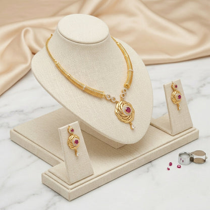 Apex Gold plated Necklace | 22kt gold plated GLITZORA