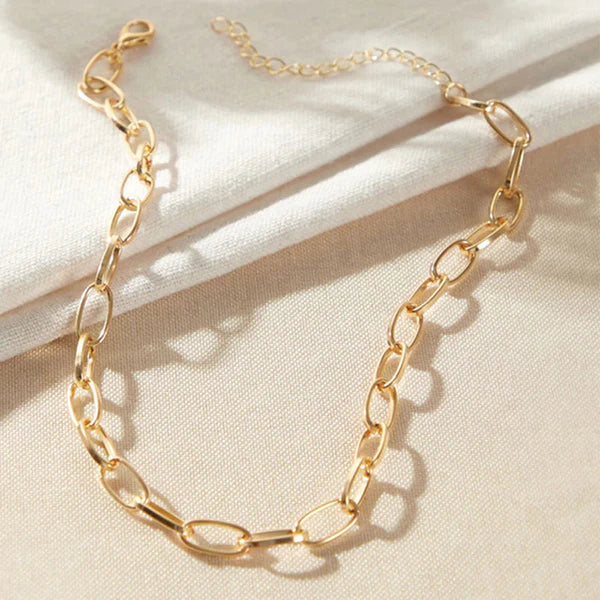 Bold Chain Gold Plated Necklace For Women