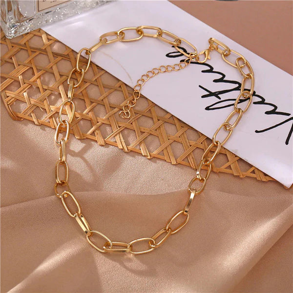 Bold Chain Gold Plated Necklace For Women