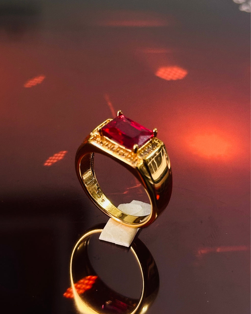 Bold Red Statement Ring