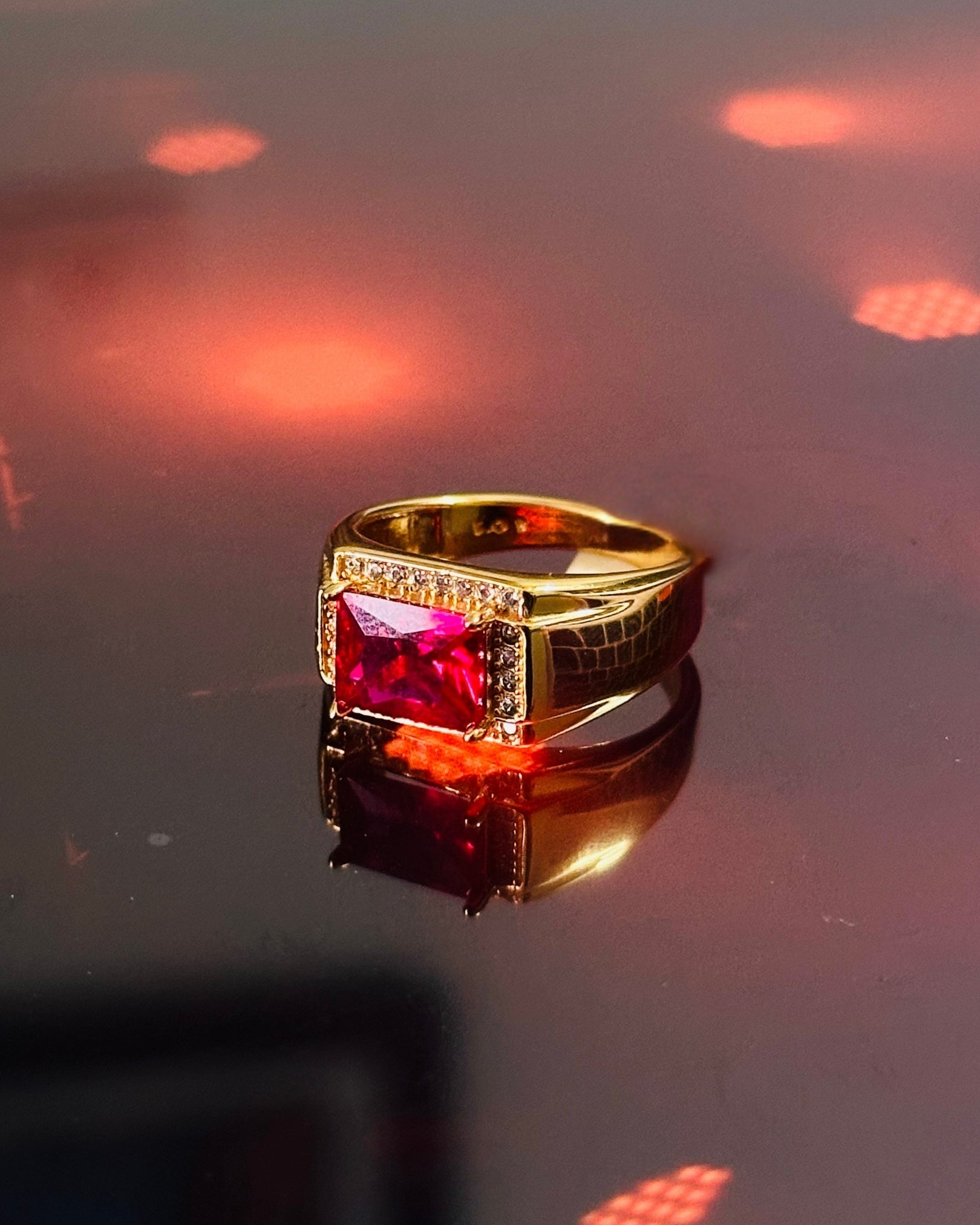 Bold Red Statement Ring