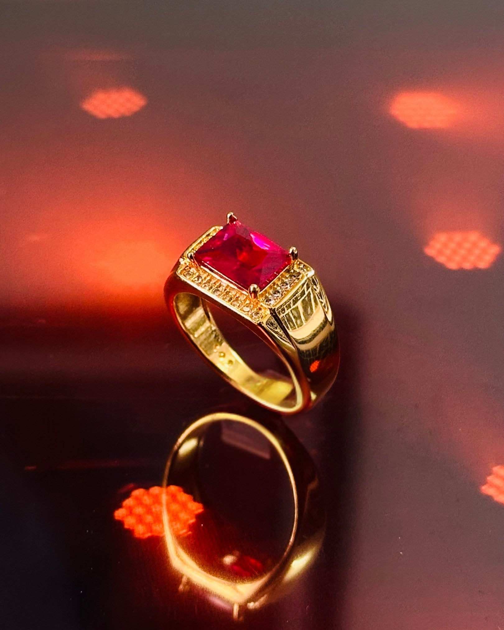 Bold Red Statement Ring