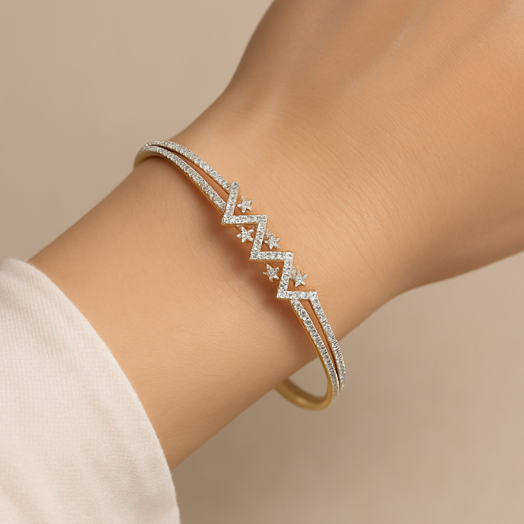 Radiant Peaks Gold Bracelet