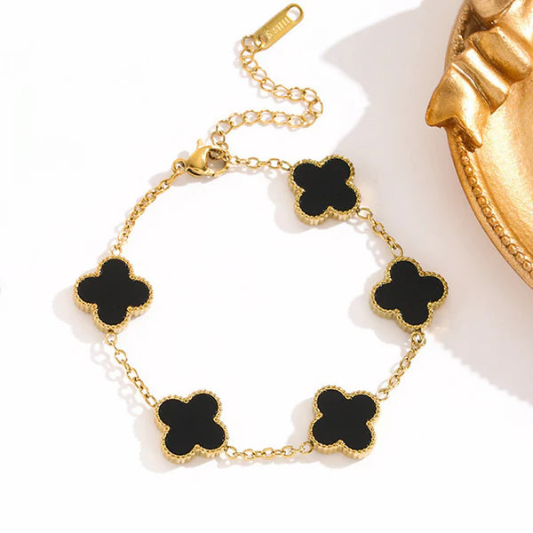 Classic Black Clover Bracelet