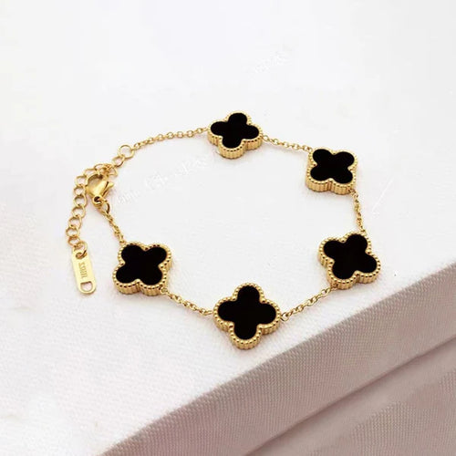 Classic Black Clover Bracelet