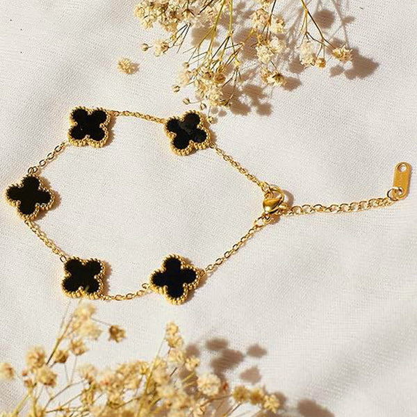 Classic Black Clover Bracelet