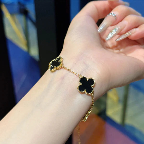 Classic Black Clover Bracelet