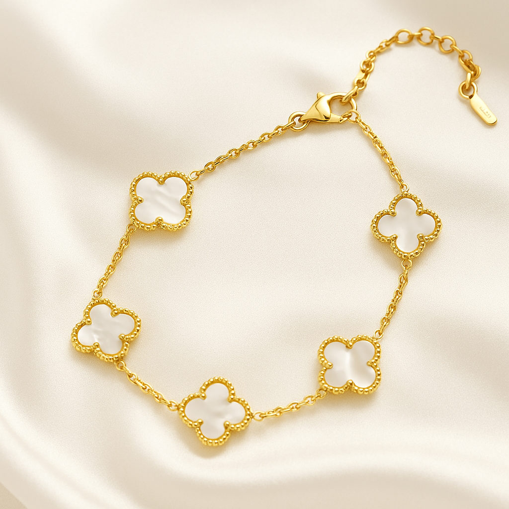 Classic White Clover Bracelet