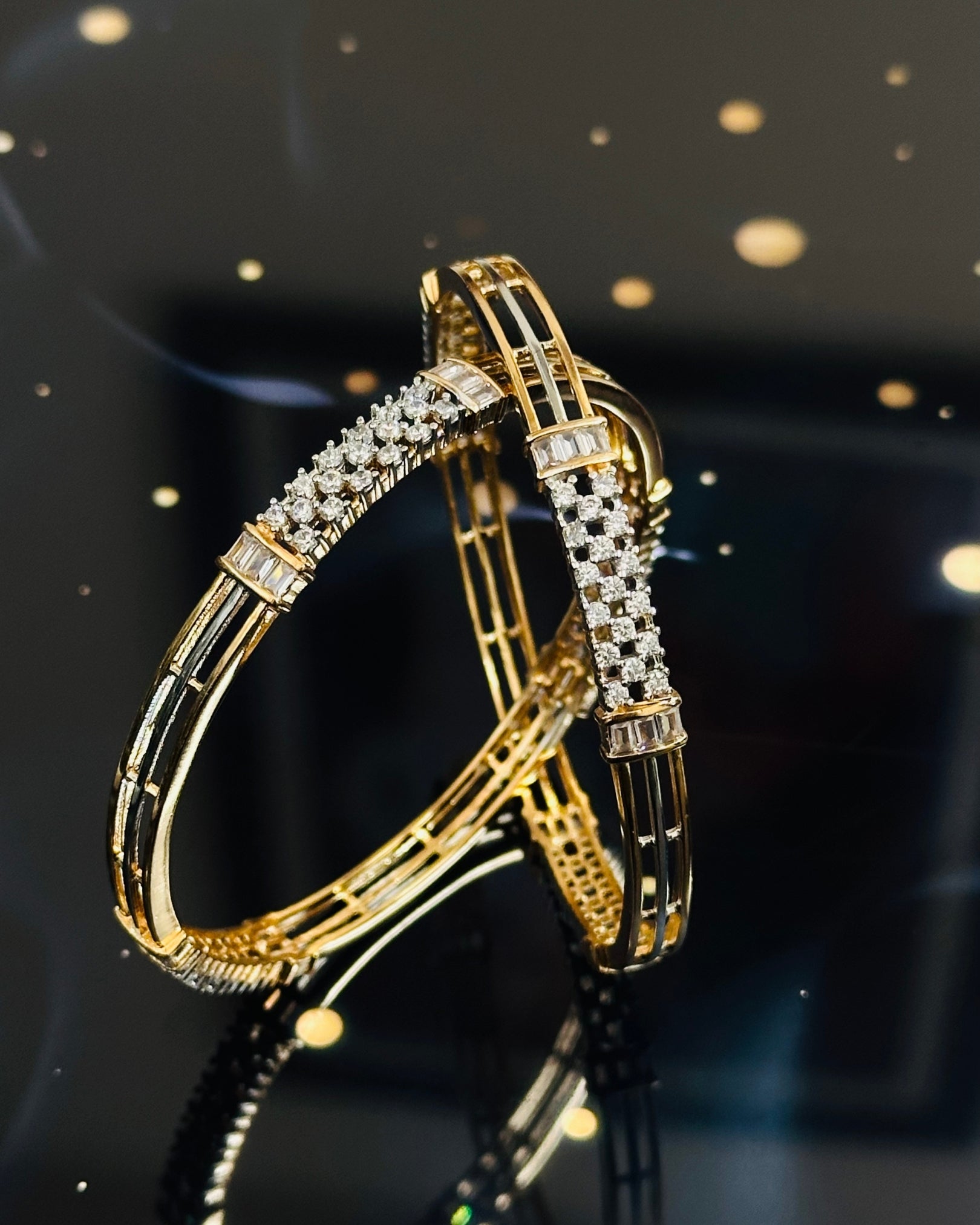 Crystal Touch Gold Bangle