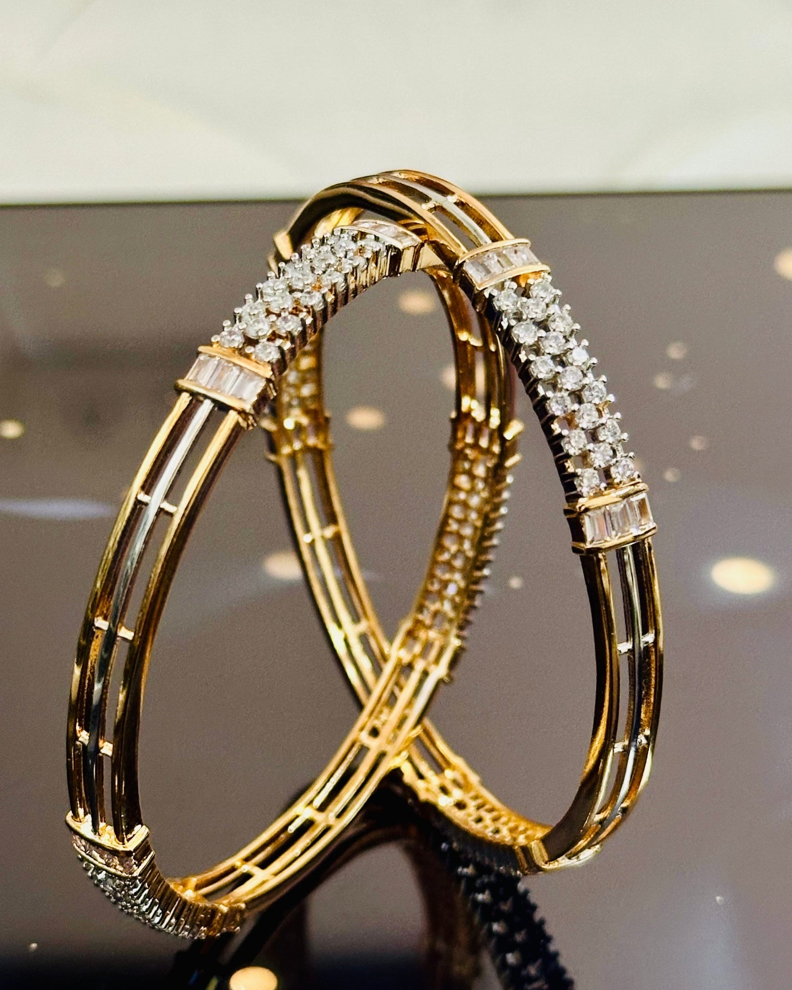 Crystal Touch Gold Bangle