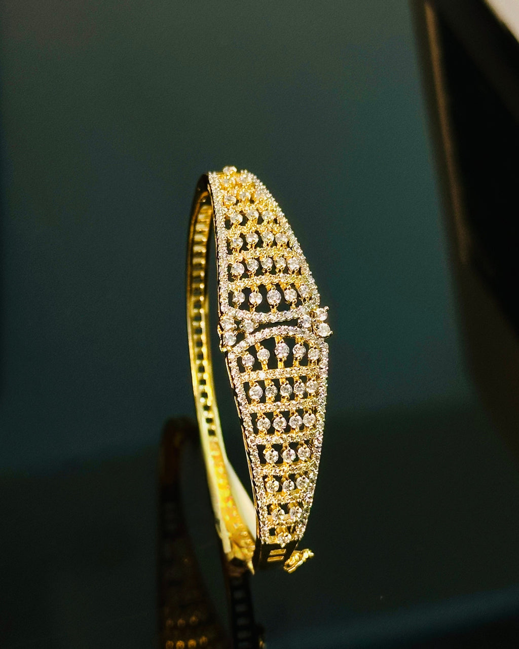 Diamond Mesh Charm Bracelet