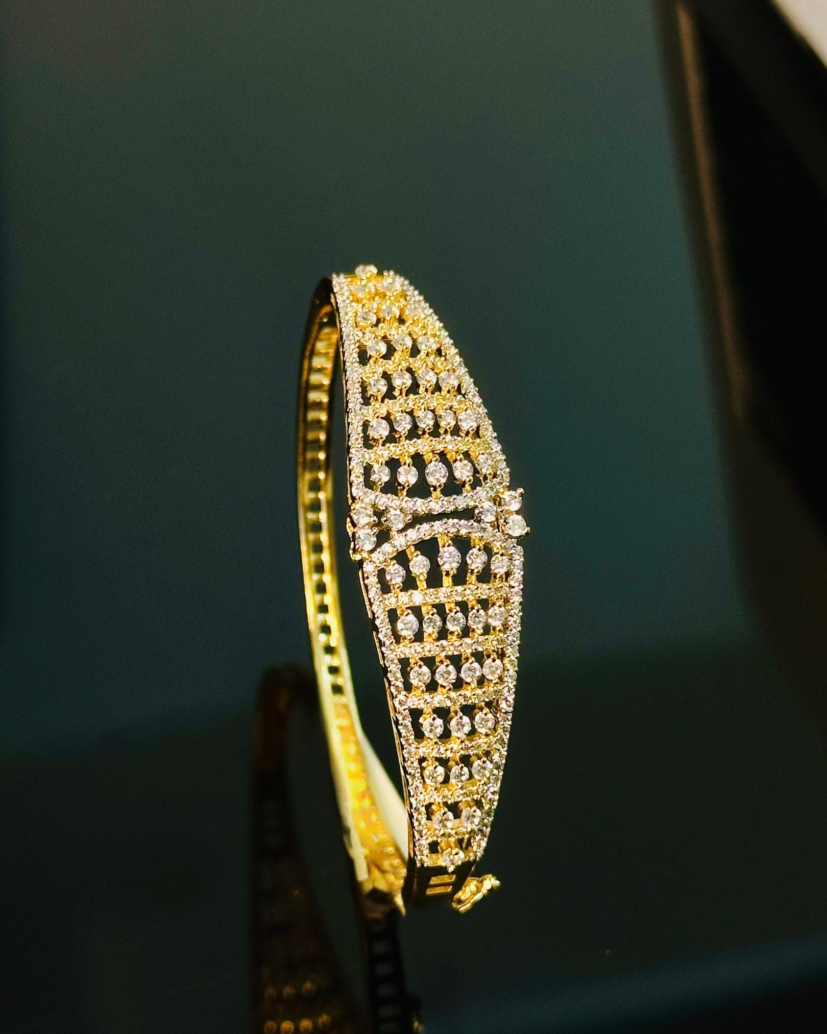 Diamond Mesh Charm Bracelet