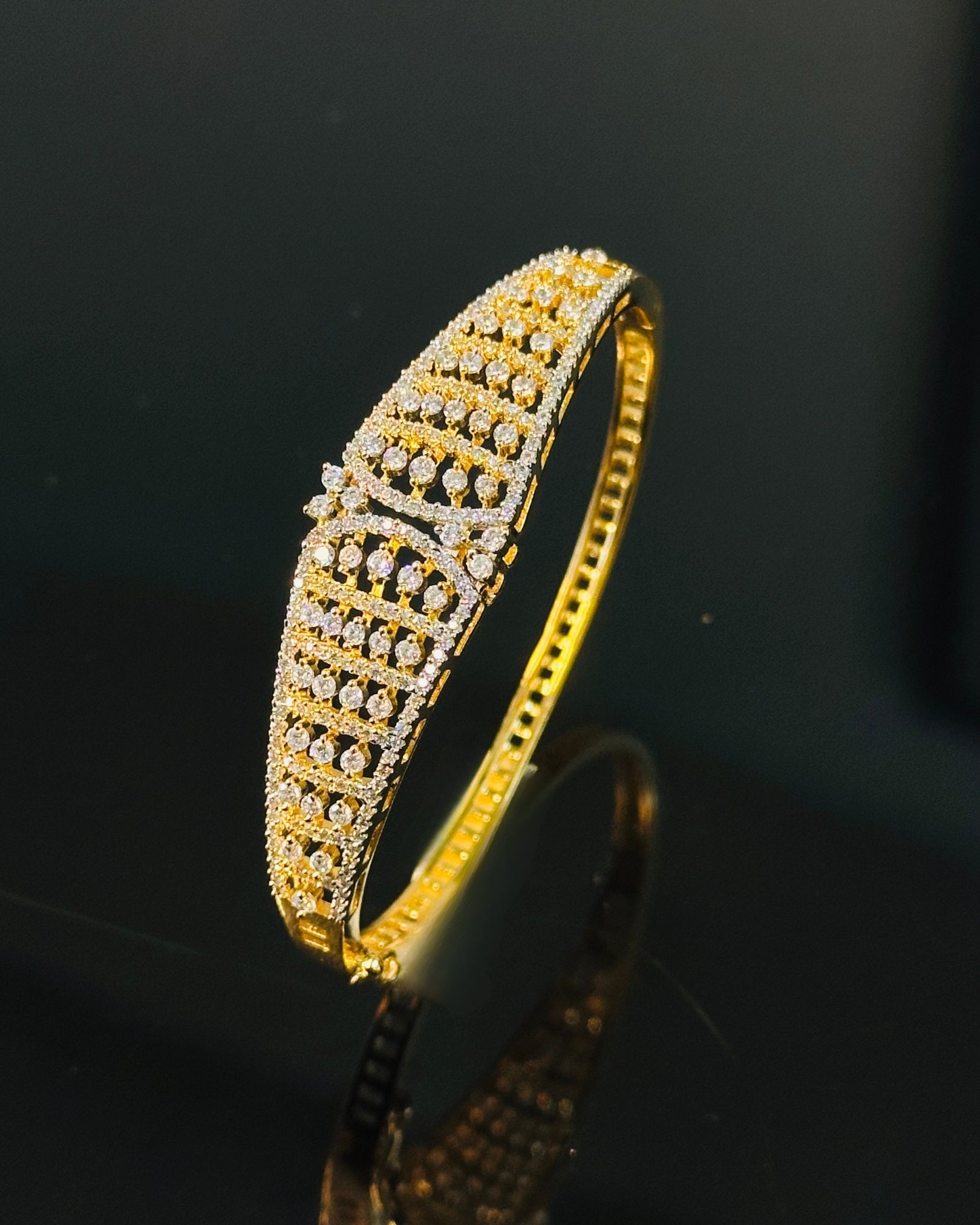 Diamond Mesh Charm Bracelet