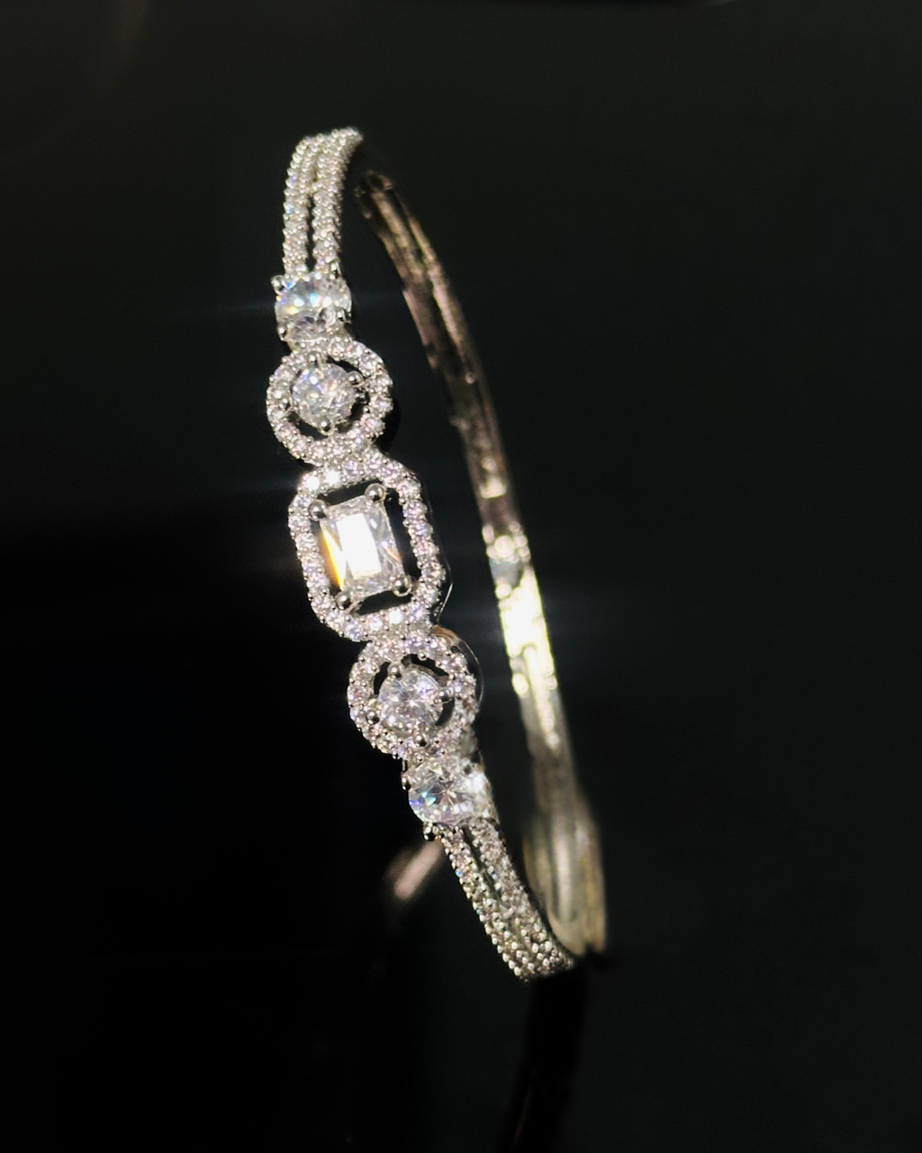 Diamond Round Square Bracelet