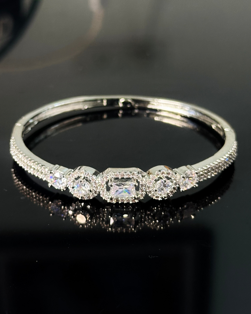 Diamond Round Square Bracelet