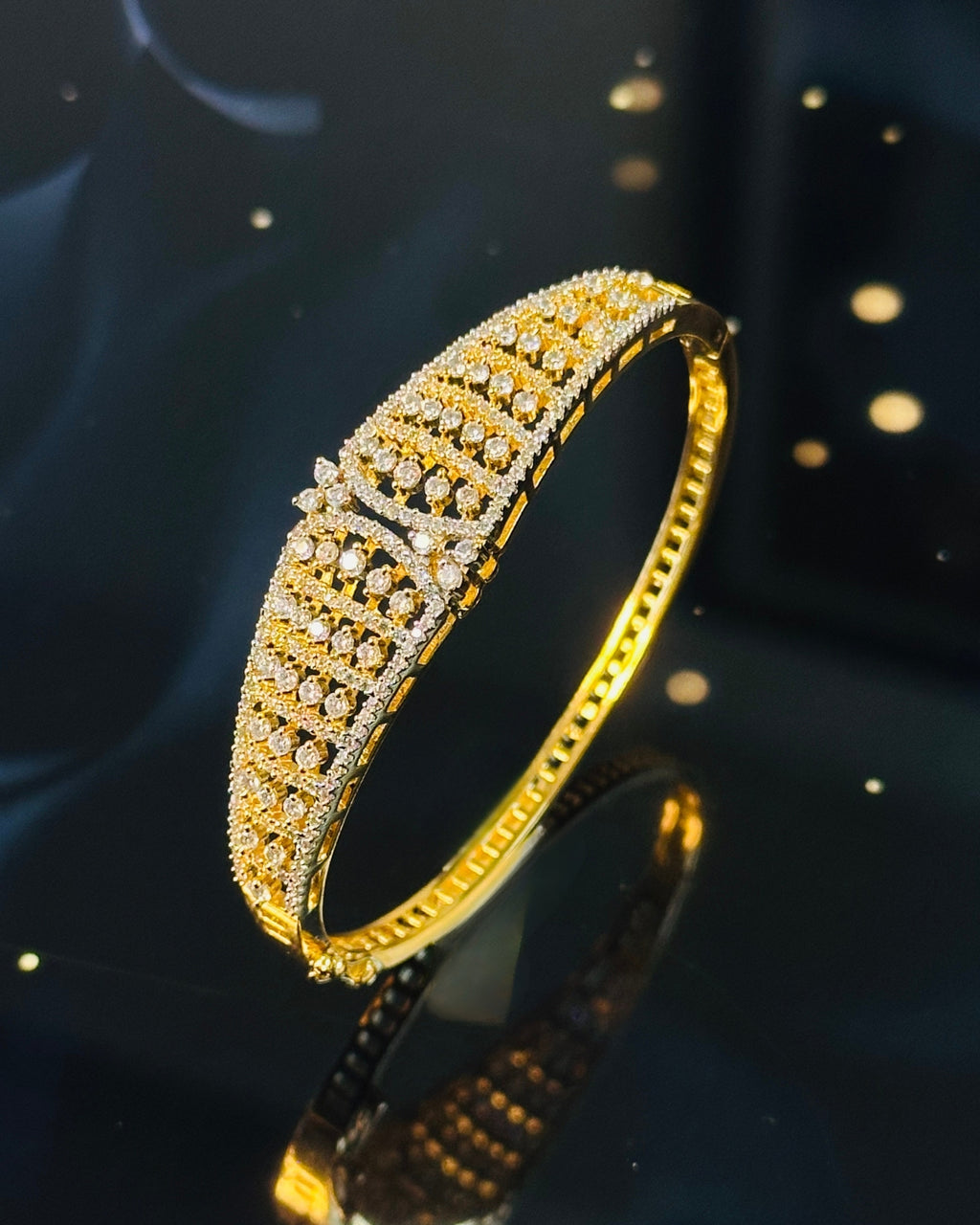 Diamond Mesh Charm Bracelet