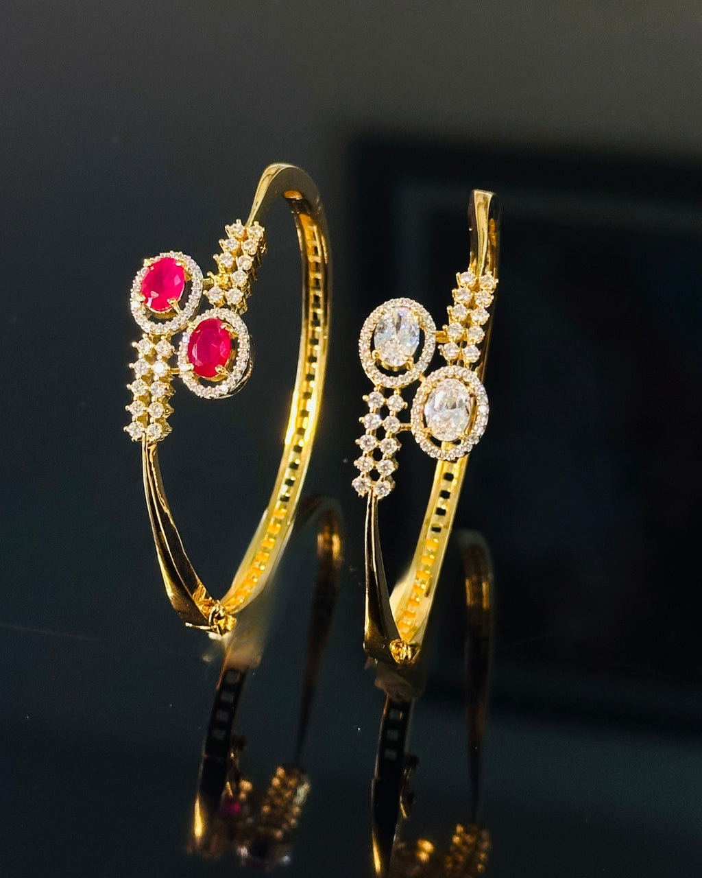 Double Charm Ruby Bracelet