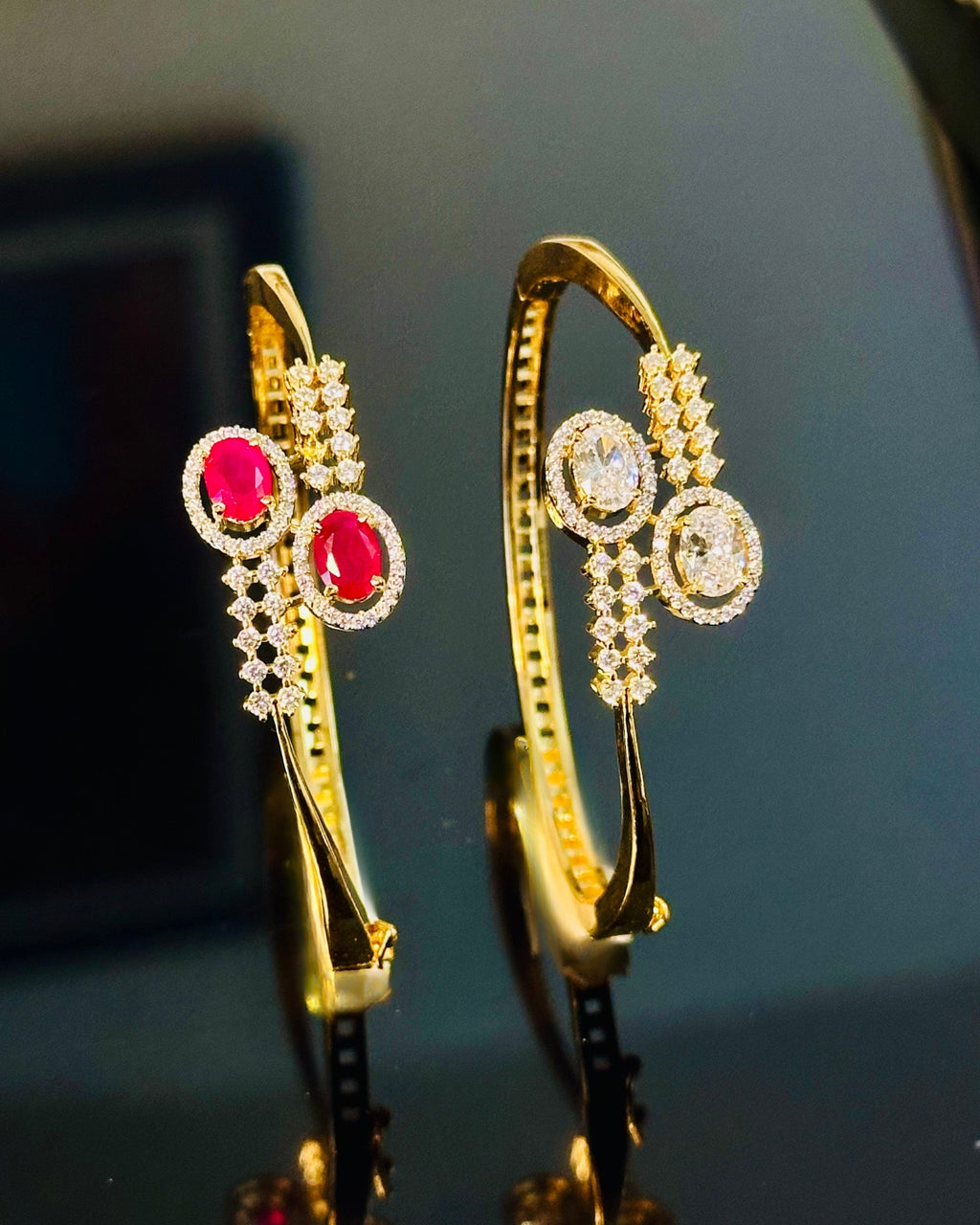 Double Charm Ruby Bracelet