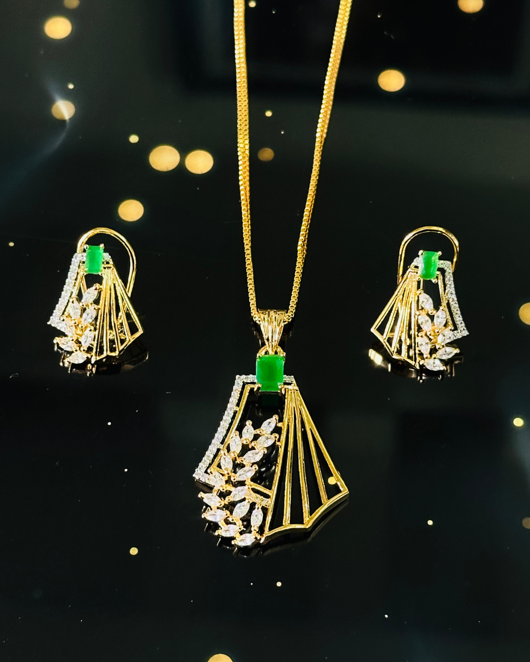 Elegant Green Charm Set
