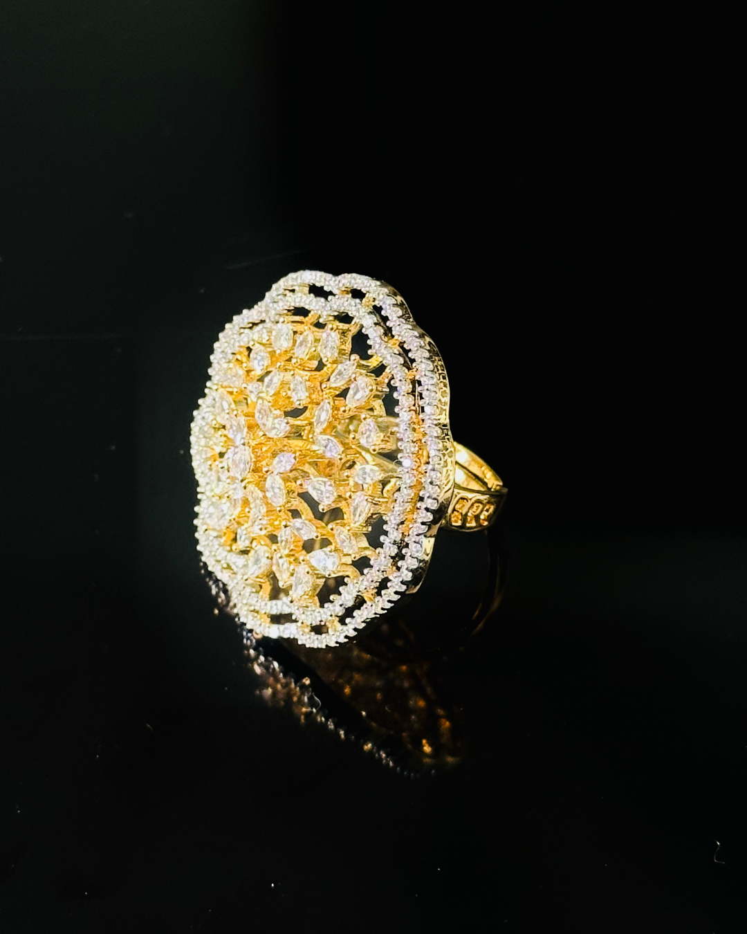 Floral Statement Cocktail Ring