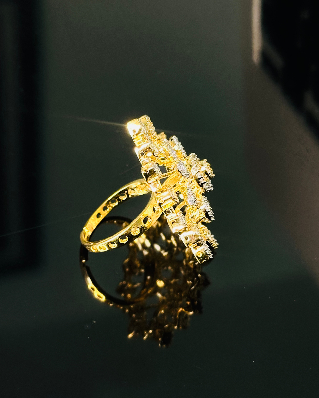 Flower Petal Gold Ring