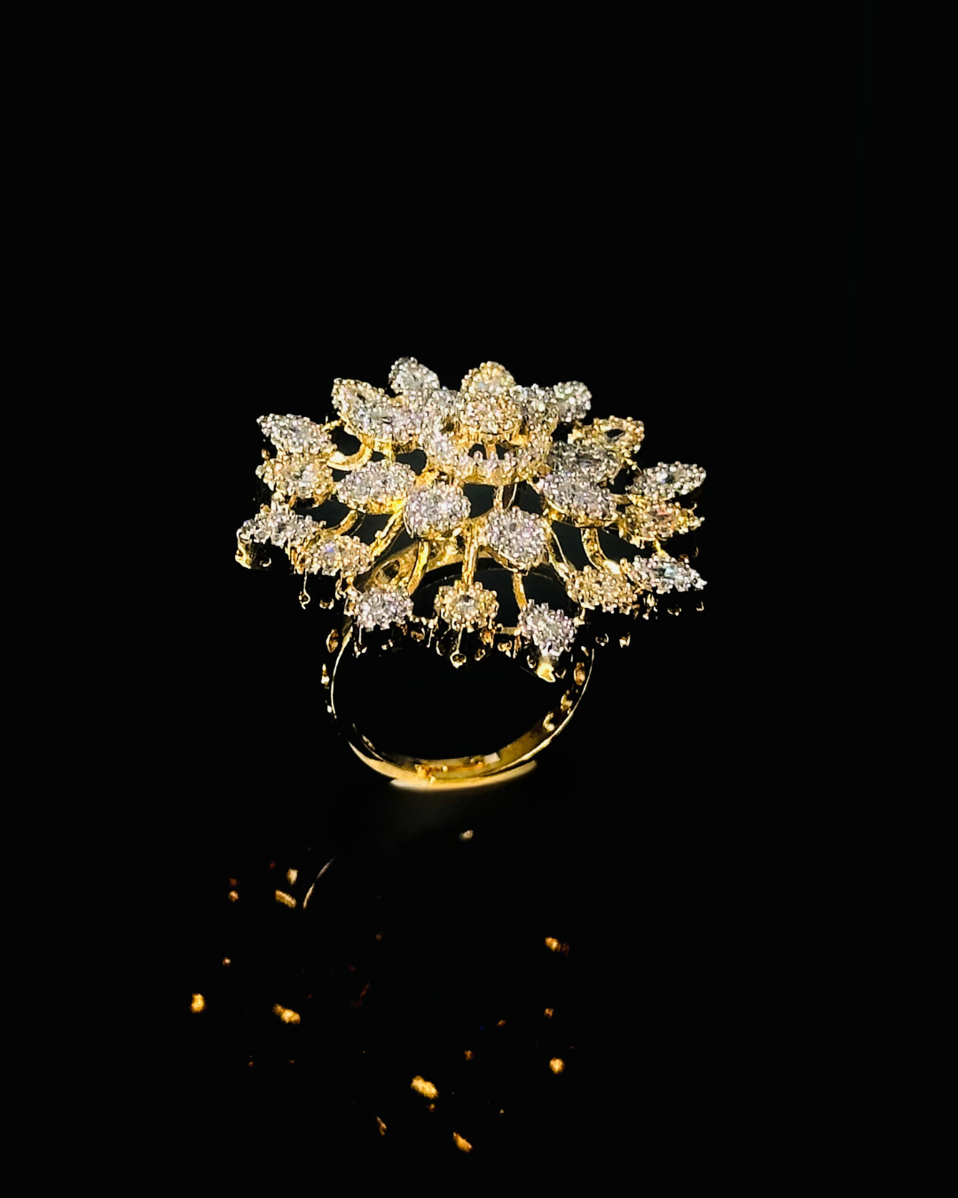 Flower Petal Gold Ring