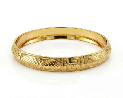 Titan Curve Men's Kada | 22kt gold plated GLITZORA