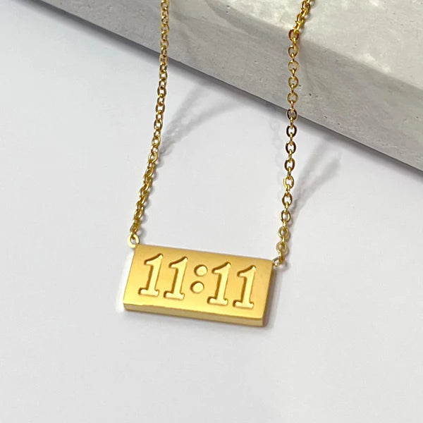 Gold-Plated Anti Tarnish 11:11 Pendant