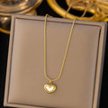 Gold Plated Anti Tarnish Heart Themed Pendant For Women