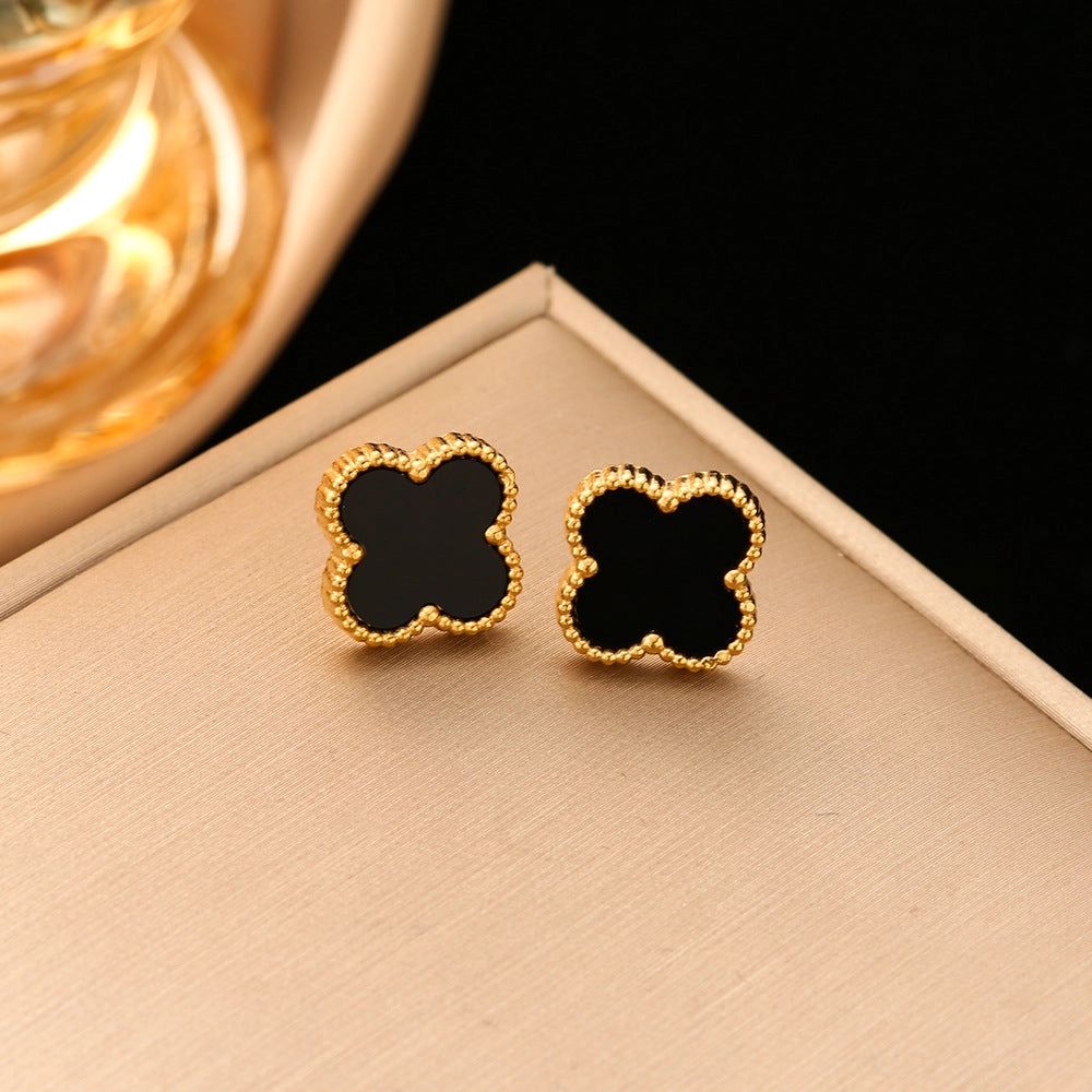 Gold Plated Anti Tarnish Clover Earings