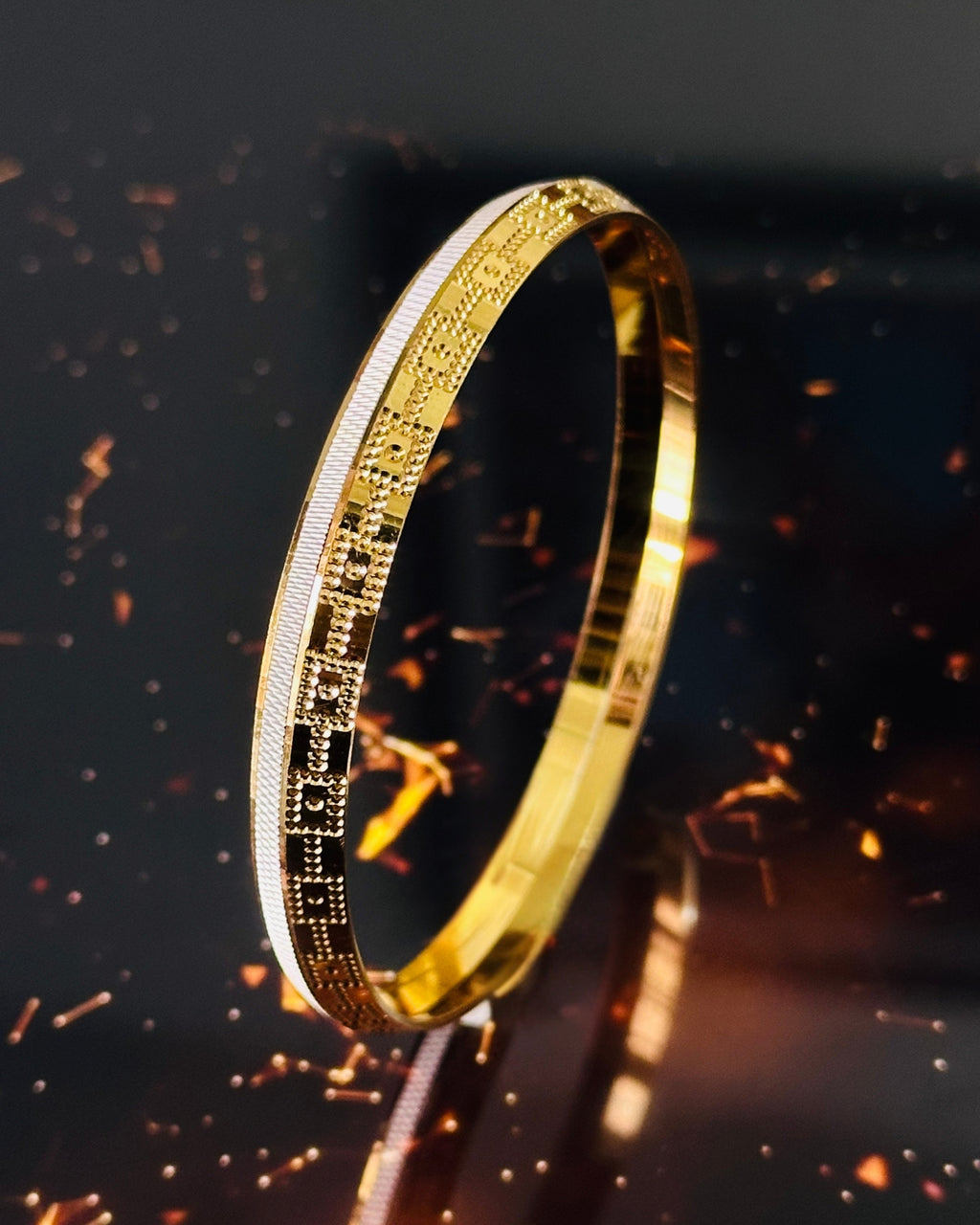 Gold Square Motif Kada