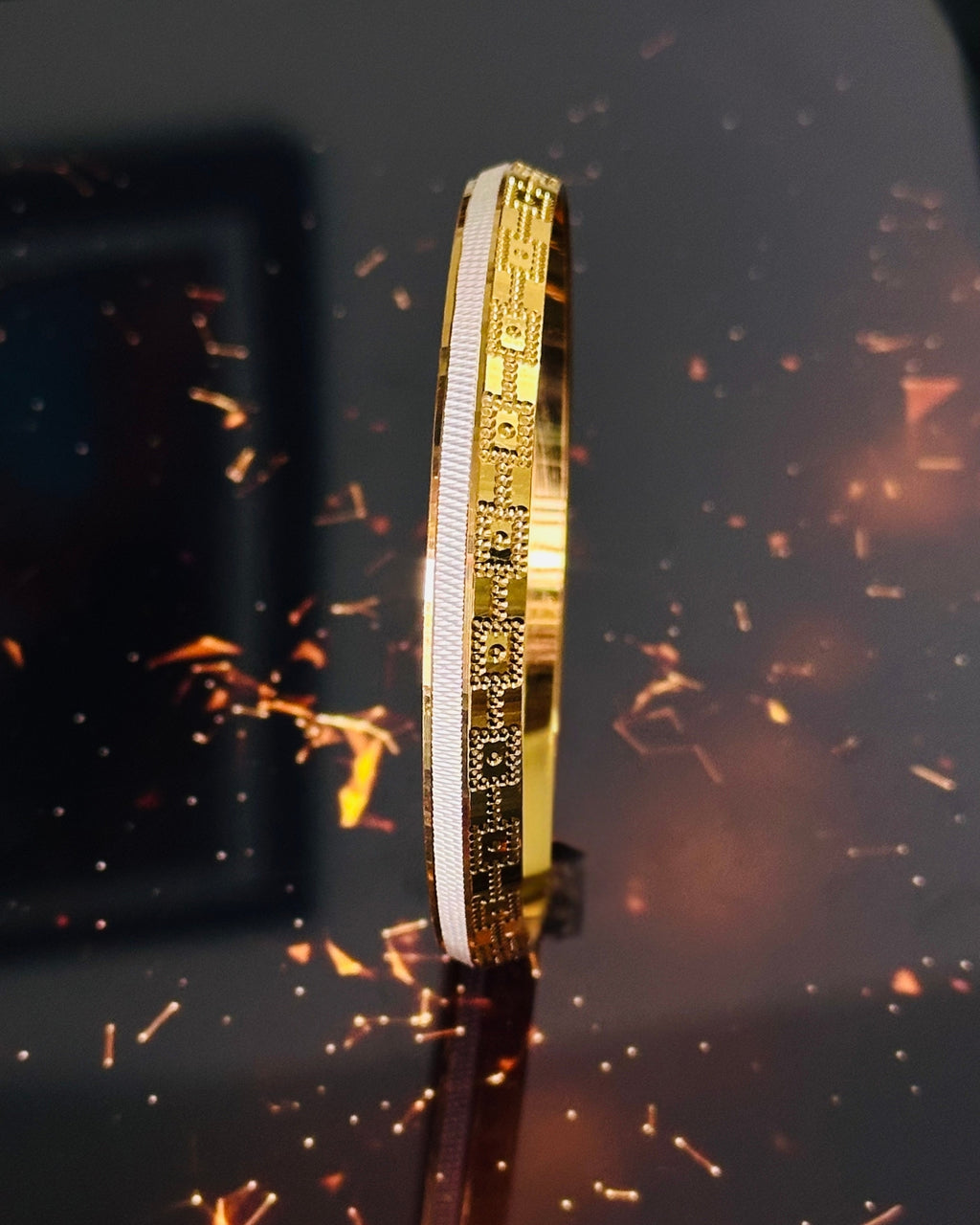 Gold Square Motif Kada