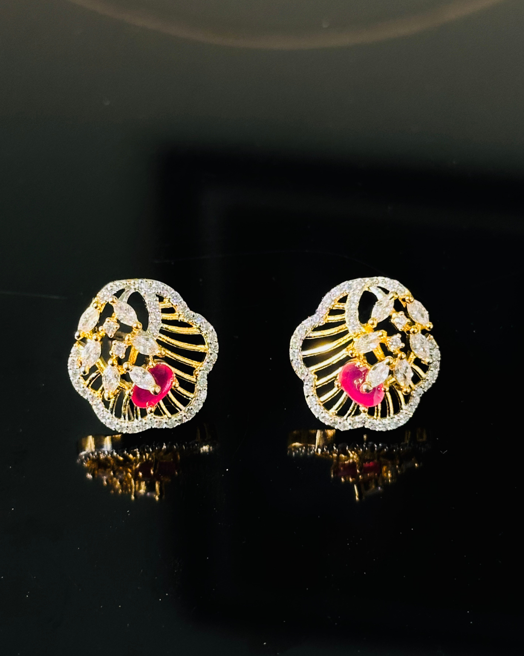 Golden Blossom Ruby Set