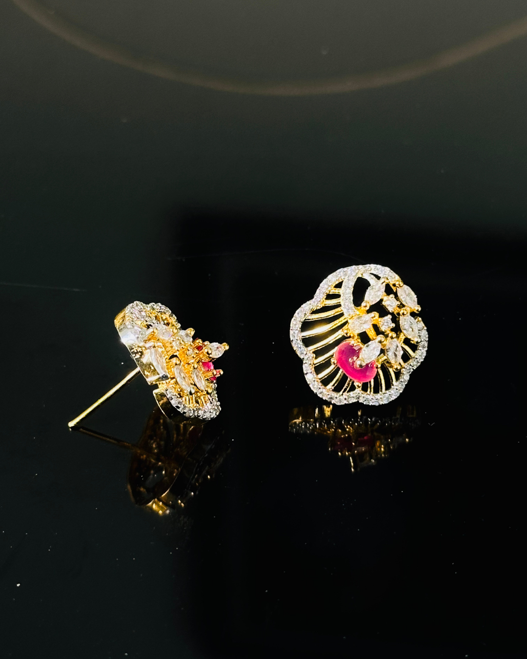 Golden Blossom Ruby Set