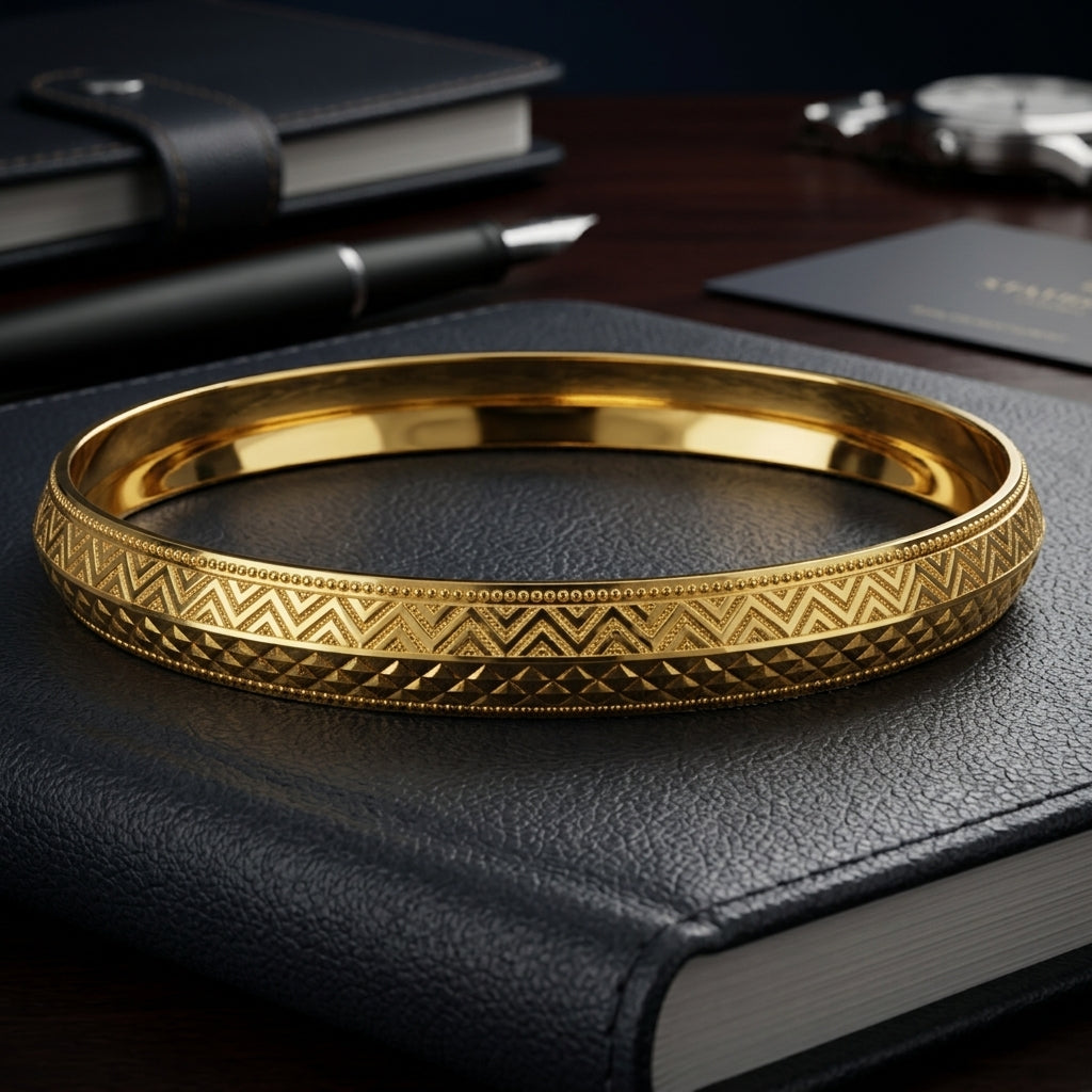 Golden Heritage Men's 22kt Gold plated Kada GLITZORA