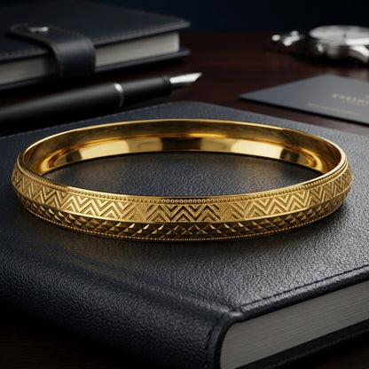 Golden Heritage Men's 22kt Gold plated Kada GLITZORA