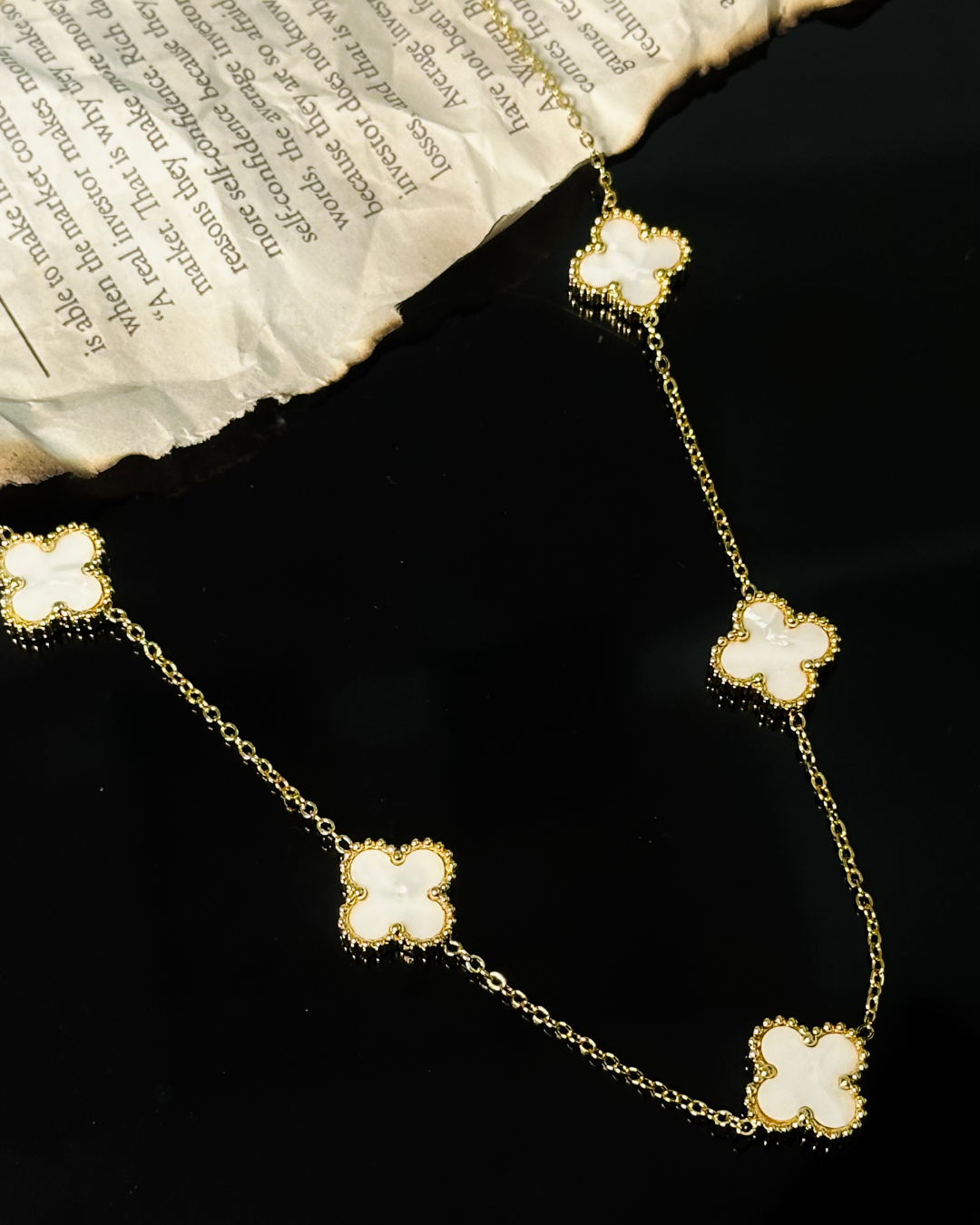 Gold plated clover pendant