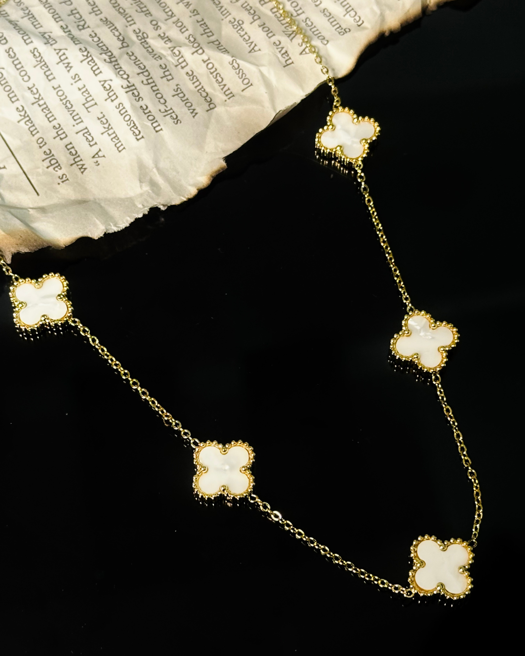 Gold plated clover pendant