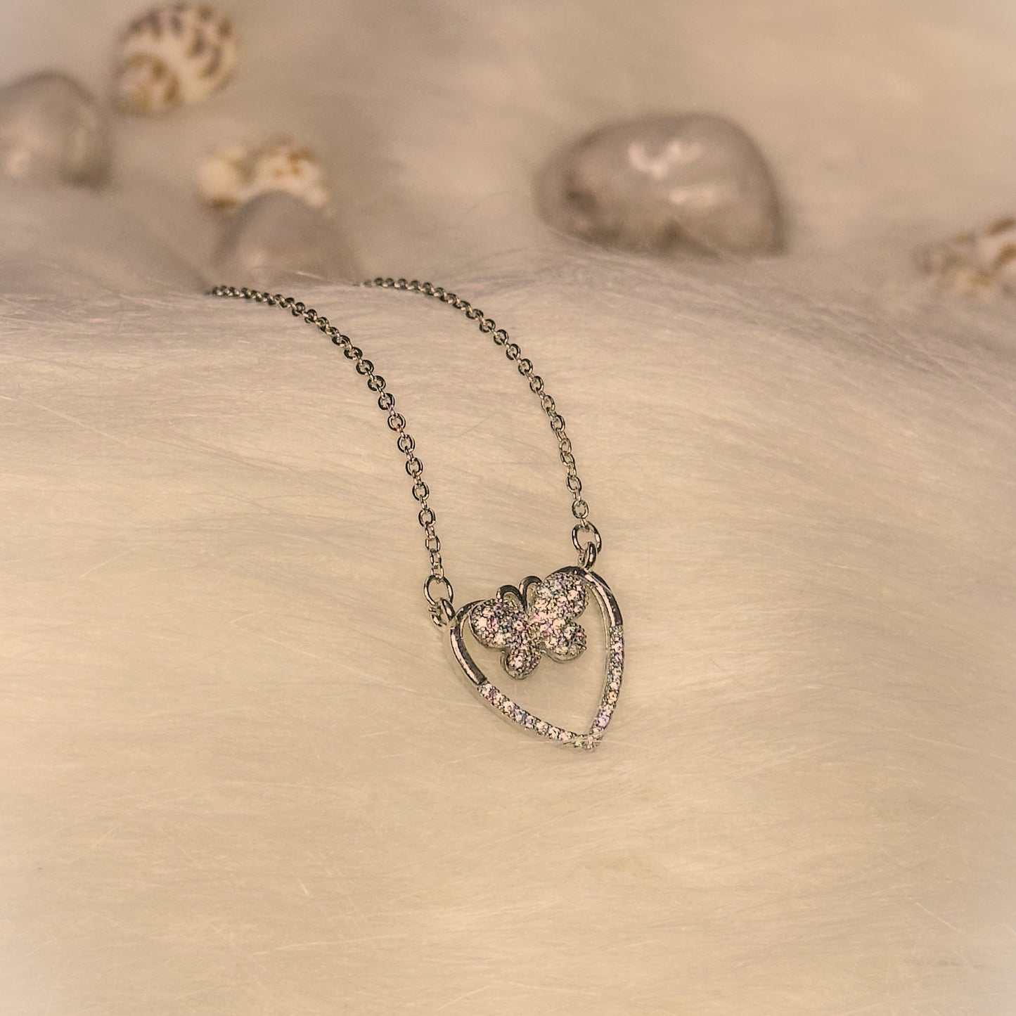 Silver plated heart pendant