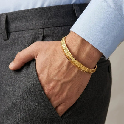 Matte Lined Men's Kada GLITZORA