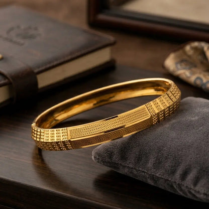 Matte Lined Men's Kada GLITZORA