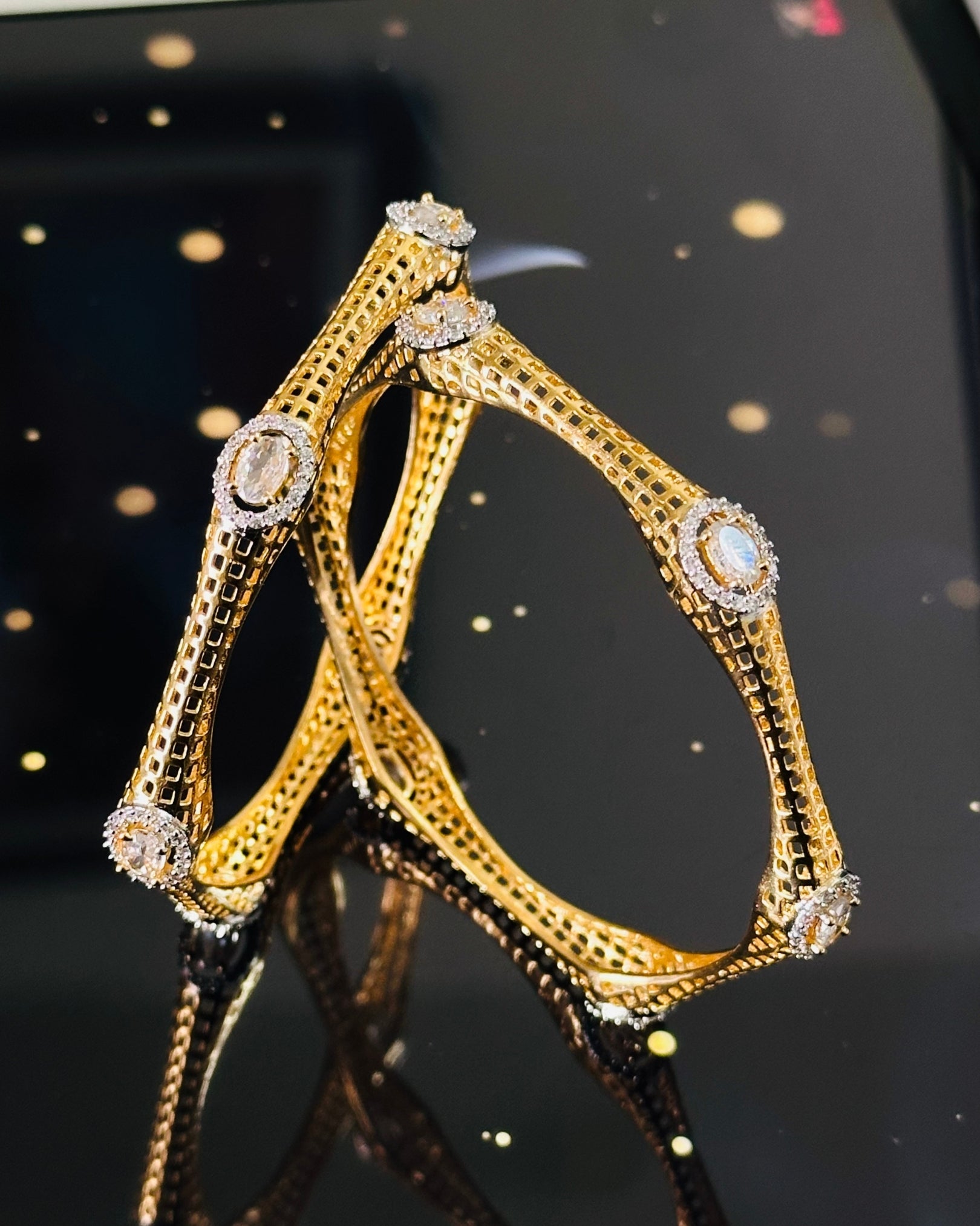 Oval Stone Classic Bangle